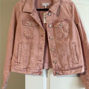 LOFT Women's Soft Pink Jean Jacket